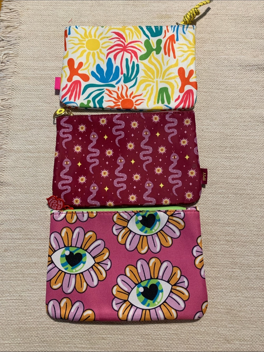 Ipsy Colorful mini makeup bags (3-ct.)